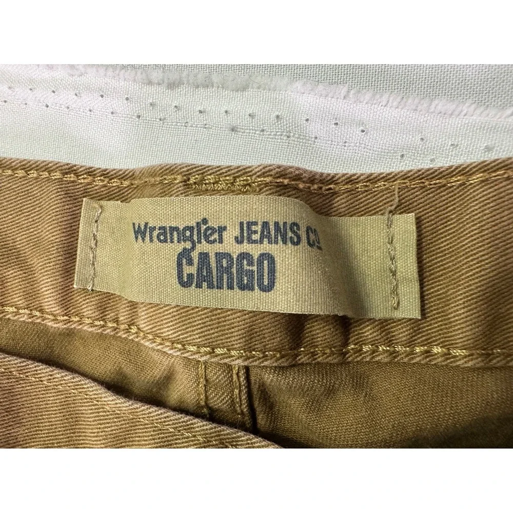 Wrangler Jeans Co Brown Cargo Pants Mens Cotton‎ Relaxed Workwear Utility 34x32